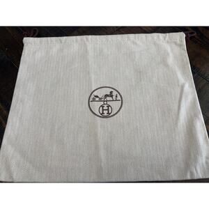 Hermes Dust Bag Beige 14.75 x 12